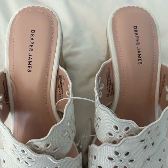 Draper James Women’s Wedge Emily, White, size 9, NWT - Picture 7 of 10